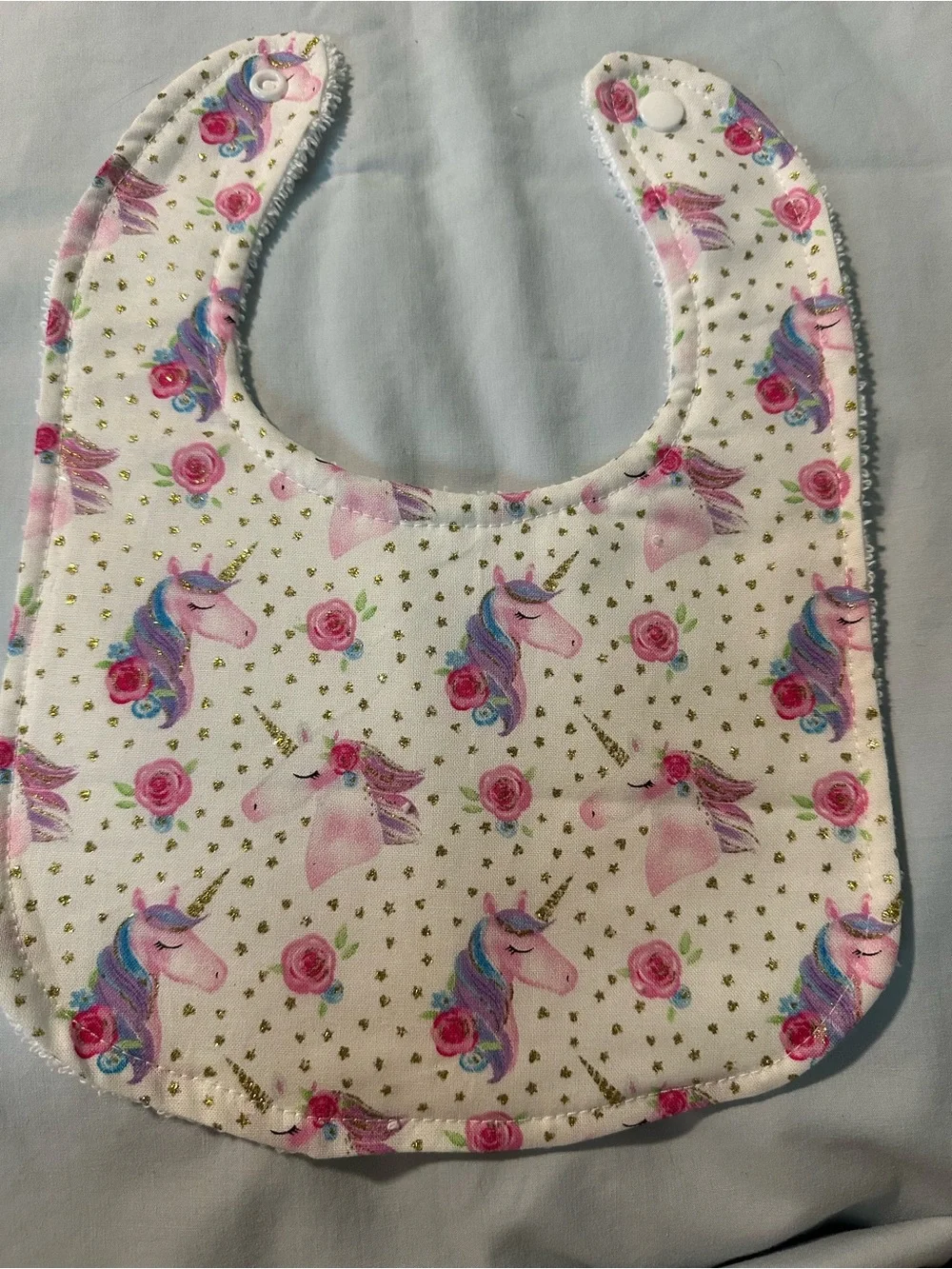 Handmade Unicorn bib
